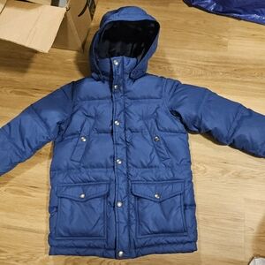 LANDS END 80% DOWN Kids Blue Puffer Jacket 8 S Small